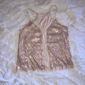 Champagne Gold Sparkle Tank